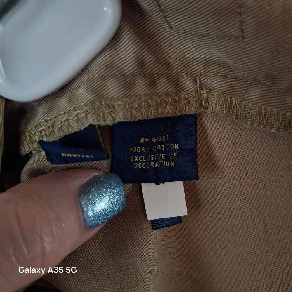 Polo Ralph Lauren 67 Straight Leg‎ Chinos Mens 36x34 Tan Khaki Cotton Pants